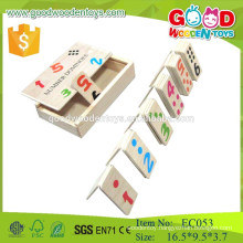 2015 new toys wooden number domino kids game
